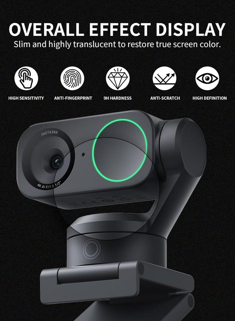 (3-Pack) Insta360 Link 2 Screen Protector, Tempered Glass Film, Scratch-Resistant, Shatterproof, High Transparency - Image 2